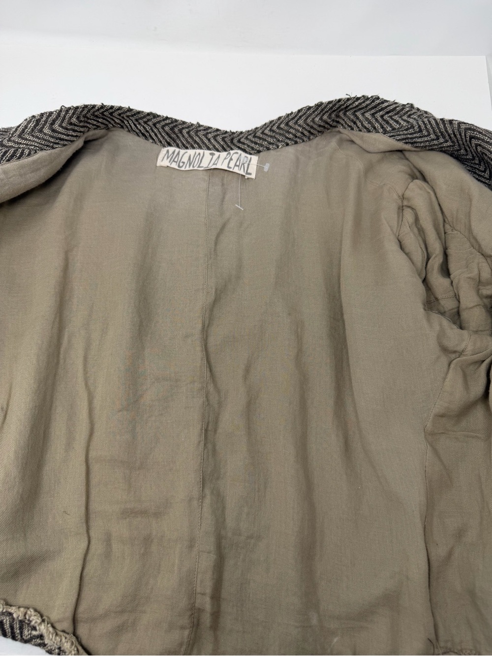 Magnolia Pearl Declan Jacket 472 Mathis Cropped Cotton Brown, OS - Picture 8 of 11